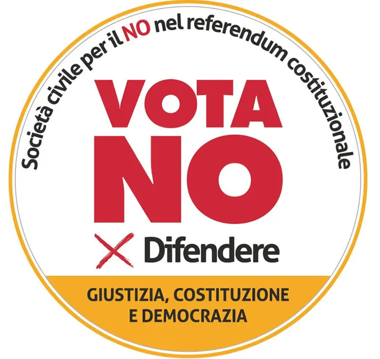 Al referendum vota NO per la  difesa di Giustizia e democrazia