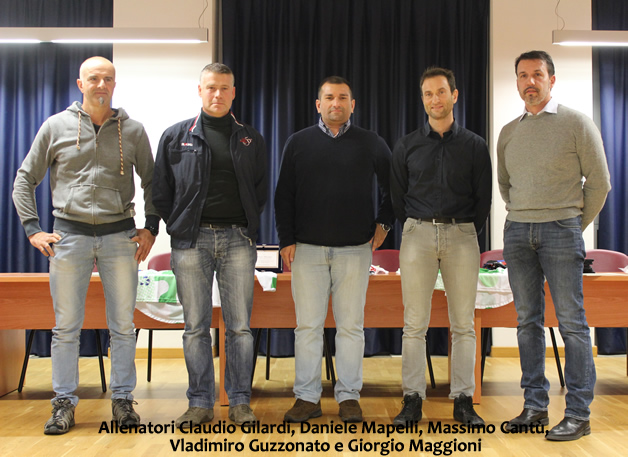 Allenatori Claudio Gilardi Daniele Mapelli Massimo Cantu Vladimiro Guzzonato e Giorgio Maggioni